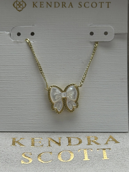 Kendra Scott Jewelry - Kendra Scott White Bow Pendant Necklace